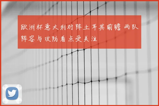 欧洲杯意大利对阵土耳其前瞻 两队阵容与攻防看点受关注